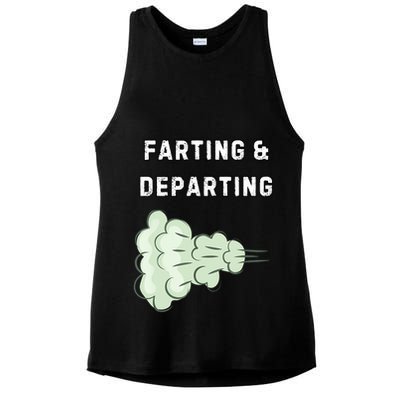 Farting And Departing Funny Hilarious Ugly Airport Swap Gag  Ladies PosiCharge Tri-Blend Wicking Tank