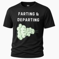 Farting And Departing Funny Hilarious Ugly Airport Swap Gag  Cooling Performance Crew T-Shirt