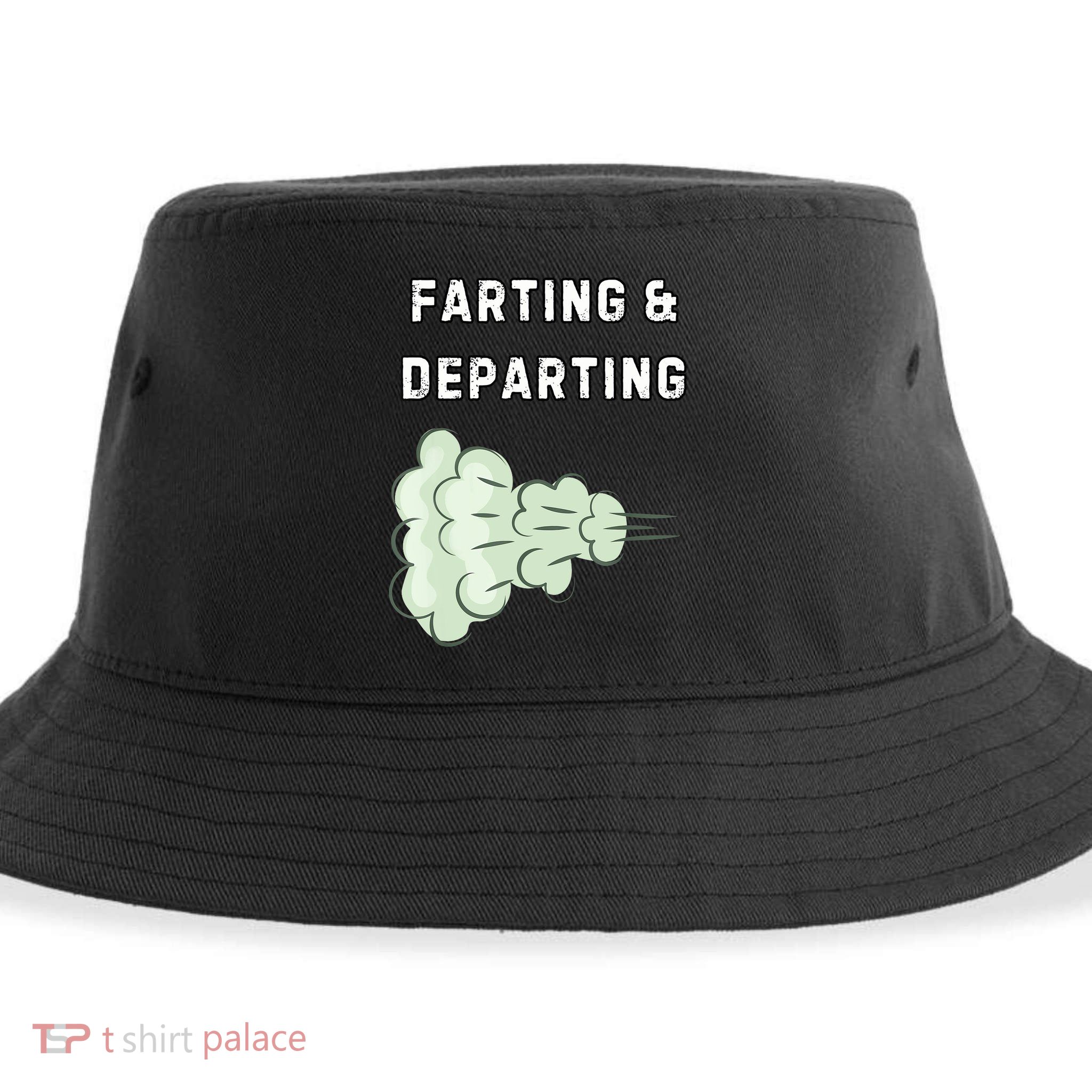 Farting And Departing Funny Hilarious Ugly Airport Swap Gag  Sustainable Bucket Hat