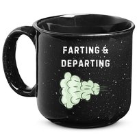 Farting And Departing Funny Hilarious Ugly Airport Swap Gag  15oz Campfire Ceramic Mug