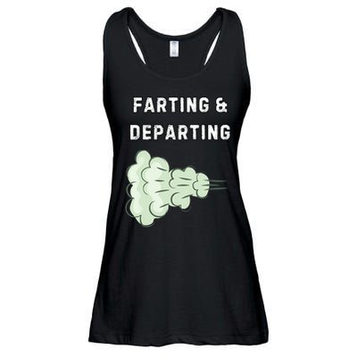 Farting And Departing Funny Hilarious Ugly Airport Swap Gag  Ladies Essential Flowy Tank