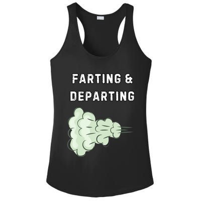 Farting And Departing Funny Hilarious Ugly Airport Swap Gag  Ladies PosiCharge Competitor Racerback Tank
