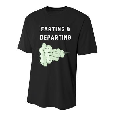 Farting And Departing Funny Hilarious Ugly Airport Swap Gag  Youth Performance Sprint T-Shirt