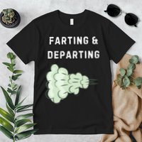Farting And Departing Funny Hilarious Ugly Airport Swap Gag  Premium T-Shirt