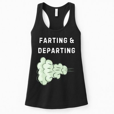 Farting And Departing Funny Hilarious Ugly Airport Swap Gag  Womens Tank Top