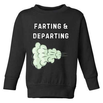 Farting And Departing Funny Hilarious Ugly Airport Swap Gag  Toddler Sweatshirt