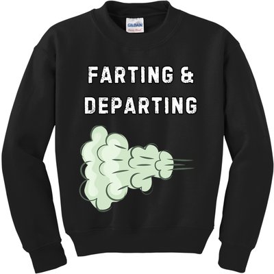 Farting And Departing Funny Hilarious Ugly Airport Swap Gag  Kids Sweatshirt