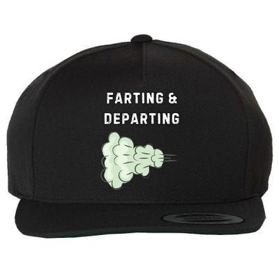 Farting And Departing Funny Hilarious Ugly Airport Swap Gag  Wool Snapback Cap