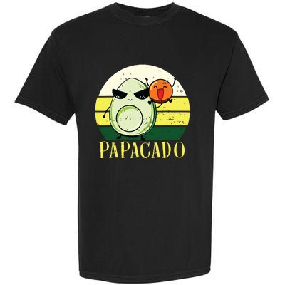 Funny Avocado Dad Gift Vegan Guacamole Avocado Papacado Garment-Dyed Heavyweight T-Shirt