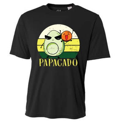 Funny Avocado Dad Gift Vegan Guacamole Avocado Papacado Cooling Performance Crew T-Shirt