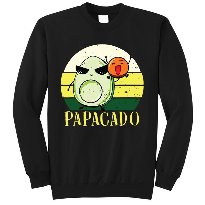 Funny Avocado Dad Gift Vegan Guacamole Avocado Papacado Sweatshirt