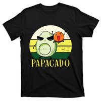 Funny Avocado Dad Gift Vegan Guacamole Avocado Papacado T-Shirt