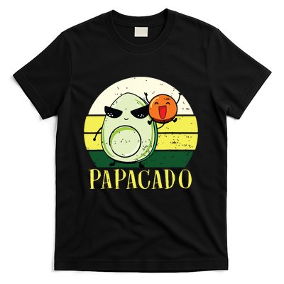 Funny Avocado Dad Gift Vegan Guacamole Avocado Papacado T-Shirt