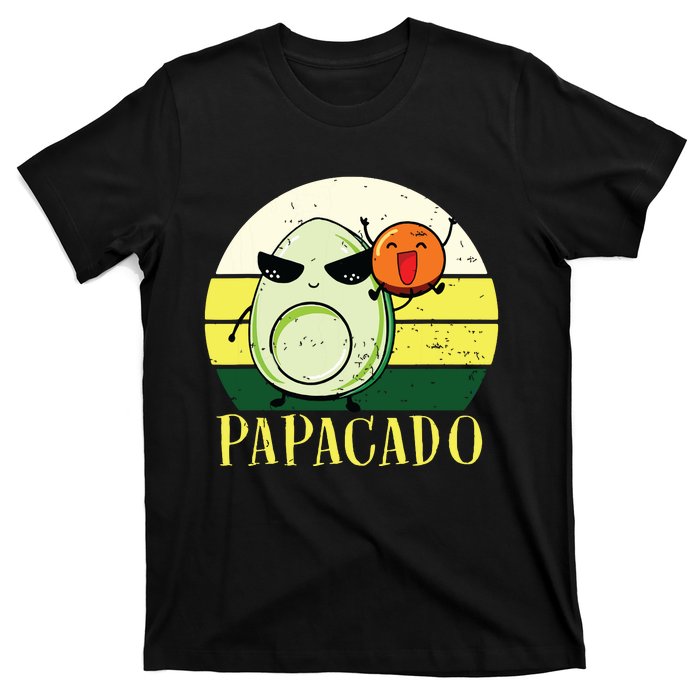 Funny Avocado Dad Gift Vegan Guacamole Avocado Papacado T-Shirt