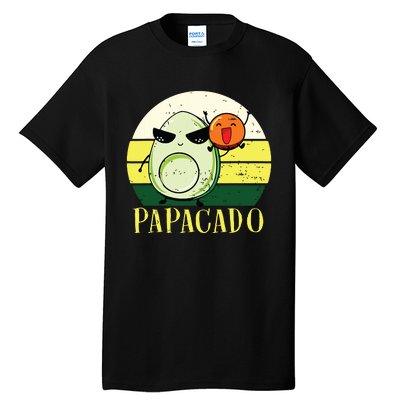 Funny Avocado Dad Gift Vegan Guacamole Avocado Papacado Tall T-Shirt