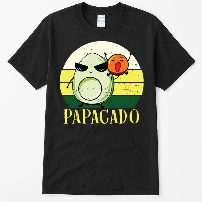 Funny Avocado Dad Gift Vegan Guacamole Avocado Papacado Tall T-Shirt