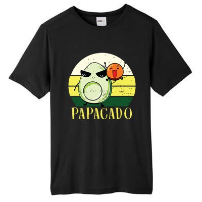 Funny Avocado Dad Gift Vegan Guacamole Avocado Papacado Tall Fusion ChromaSoft Performance T-Shirt