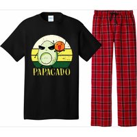 Funny Avocado Dad Gift Vegan Guacamole Avocado Papacado Pajama Set