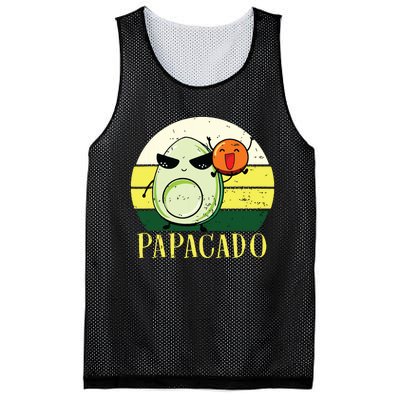 Funny Avocado Dad Gift Vegan Guacamole Avocado Papacado Mesh Reversible Basketball Jersey Tank