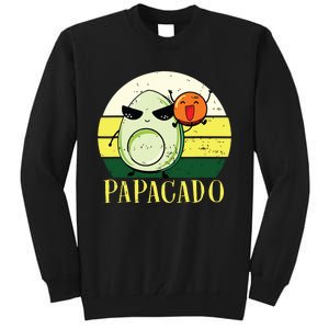 Funny Avocado Dad Gift Vegan Guacamole Avocado Papacado Tall Sweatshirt