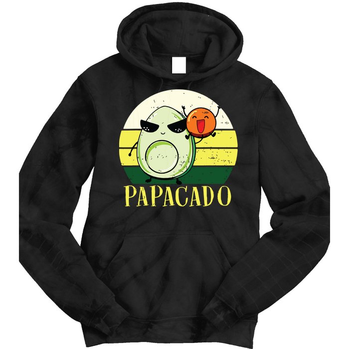 Funny Avocado Dad Gift Vegan Guacamole Avocado Papacado Tie Dye Hoodie