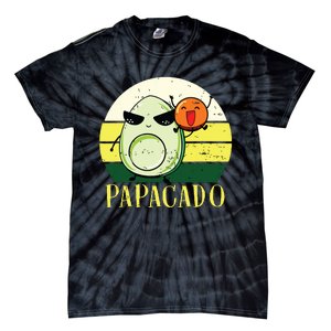 Funny Avocado Dad Gift Vegan Guacamole Avocado Papacado Tie-Dye T-Shirt