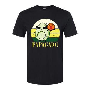 Funny Avocado Dad Gift Vegan Guacamole Avocado Papacado Softstyle CVC T-Shirt