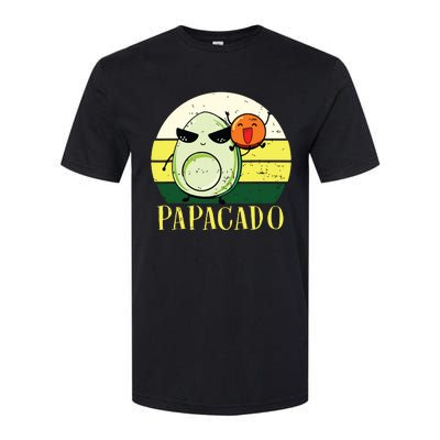 Funny Avocado Dad Gift Vegan Guacamole Avocado Papacado Softstyle CVC T-Shirt