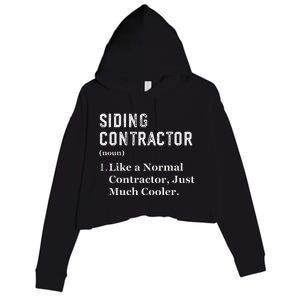 Funny Appreciation Day Siding Contractor Crop Fleece Hoodie