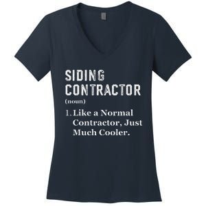 Funny Appreciation Day Siding Contractor Women's V-Neck T-Shirt