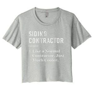 Funny Appreciation Day Siding Contractor Women's Crop Top Tee