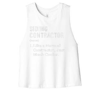 Funny Appreciation Day Siding Contractor Women's Racerback Cropped Tank