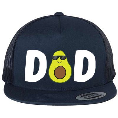 Funny Avocado Dad Guacamole Dad Vegan Dad Avocados Gift Flat Bill Trucker Hat