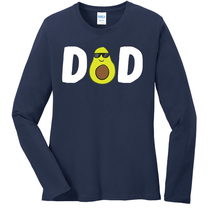 Funny Avocado Dad Guacamole Dad Vegan Dad Avocados Gift Ladies Long Sleeve Shirt