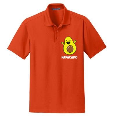 Funny Avocado Dad Vegan Guacamole Avocado Papacado Dry Zone Grid Polo