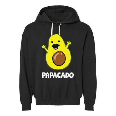 Funny Avocado Dad Vegan Guacamole Avocado Papacado Garment-Dyed Fleece Hoodie