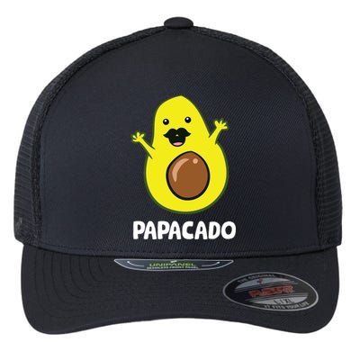 Funny Avocado Dad Vegan Guacamole Avocado Papacado Flexfit Unipanel Trucker Cap