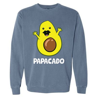 Funny Avocado Dad Vegan Guacamole Avocado Papacado Garment-Dyed Sweatshirt