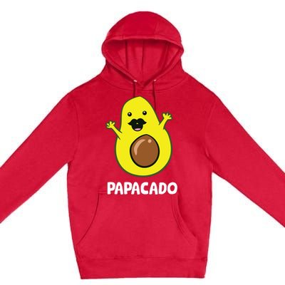 Funny Avocado Dad Vegan Guacamole Avocado Papacado Premium Pullover Hoodie