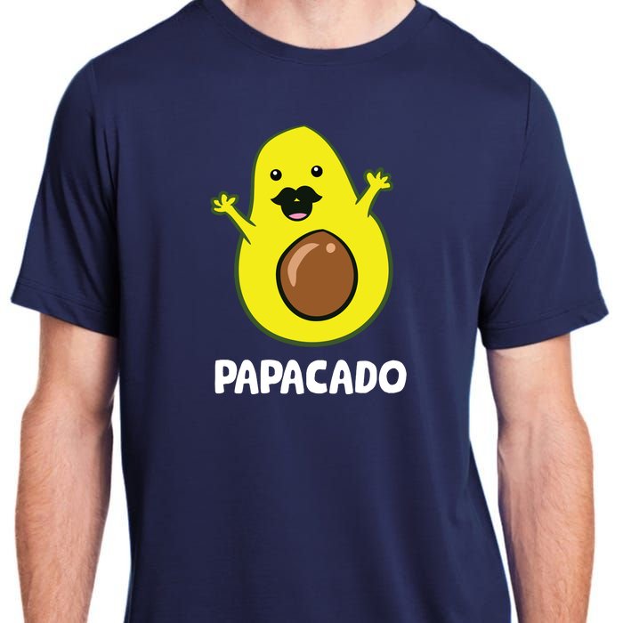 Funny Avocado Dad Vegan Guacamole Avocado Papacado Adult ChromaSoft Performance T-Shirt