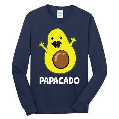 Funny Avocado Dad Vegan Guacamole Avocado Papacado Tall Long Sleeve T-Shirt