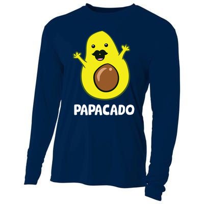 Funny Avocado Dad Vegan Guacamole Avocado Papacado Cooling Performance Long Sleeve Crew