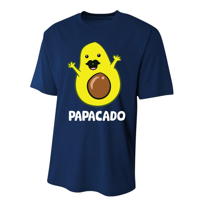 Funny Avocado Dad Vegan Guacamole Avocado Papacado Performance Sprint T-Shirt