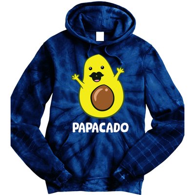 Funny Avocado Dad Vegan Guacamole Avocado Papacado Tie Dye Hoodie