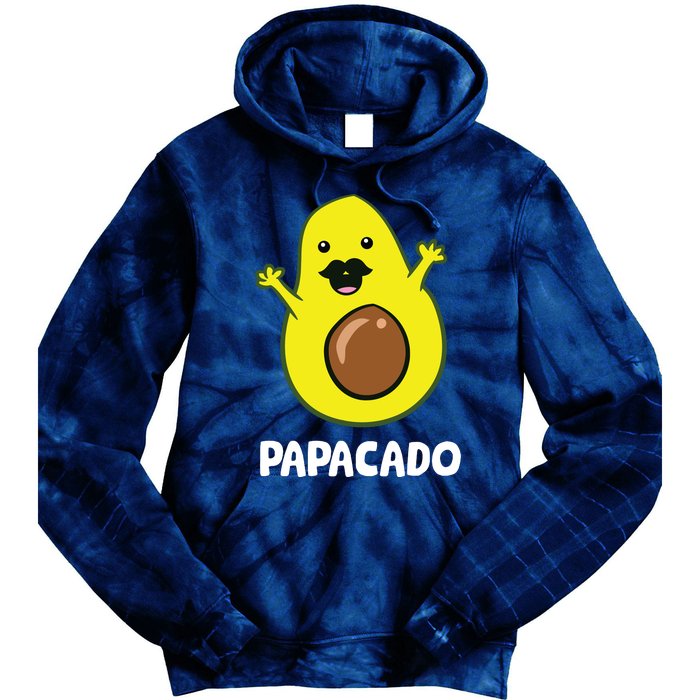 Funny Avocado Dad Vegan Guacamole Avocado Papacado Tie Dye Hoodie