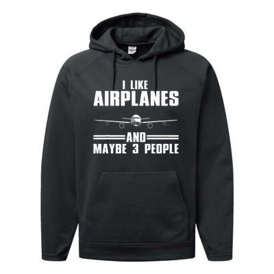 Funny Airplane Design Aviation Aviator Pilot Performance Fleece Hoodie