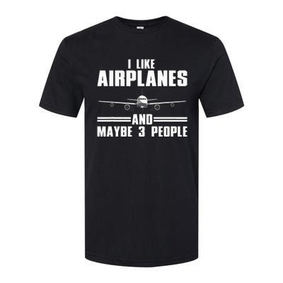 Funny Airplane Design Aviation Aviator Pilot Softstyle CVC T-Shirt