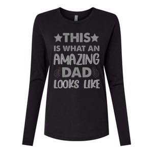 Funny Amazing Dad Looks Like Gift Womens Cotton Relaxed Long Sleeve T-Shirt