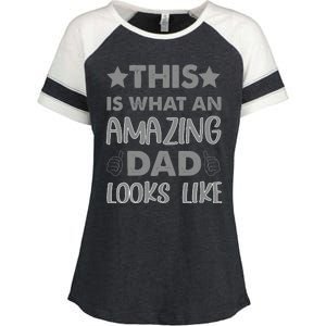 Funny Amazing Dad Looks Like Gift Enza Ladies Jersey Colorblock Tee