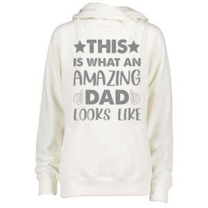 Funny Amazing Dad Looks Like Gift Womens Funnel Neck Pullover Hood